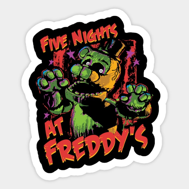 Five Nights At Freddy's Phantom Freddy Sticker by DeepFriedArt